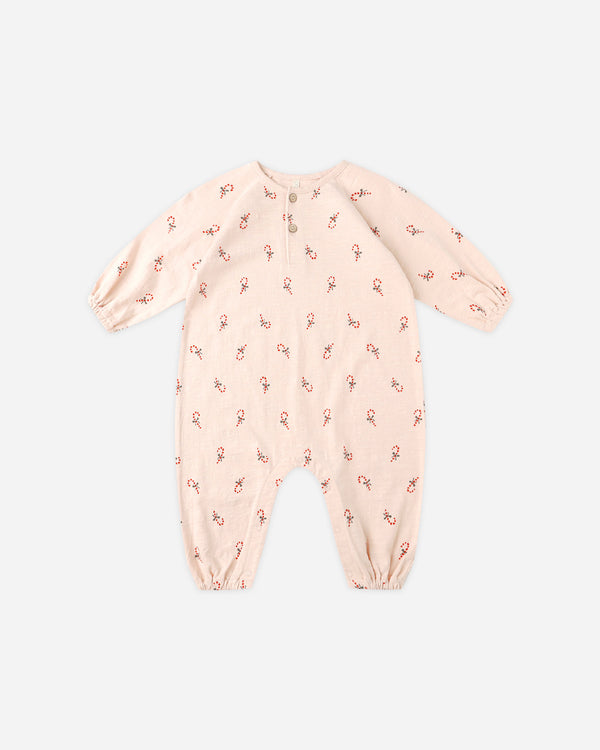rylee cru Henley Jumpsuit Candy Canes