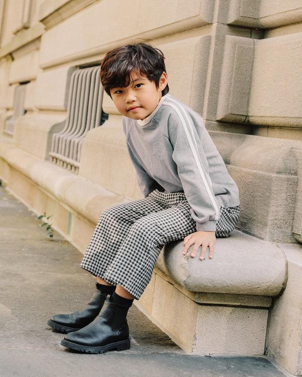 Rylee Cru Jersey Long Sleeve Tee Dusty Blue