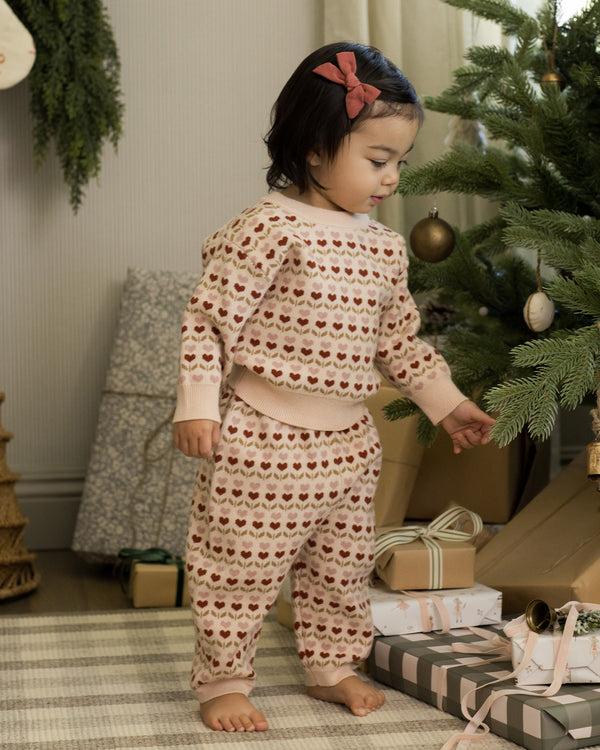 Rylee Cru Knit Pant Ruby Hearts