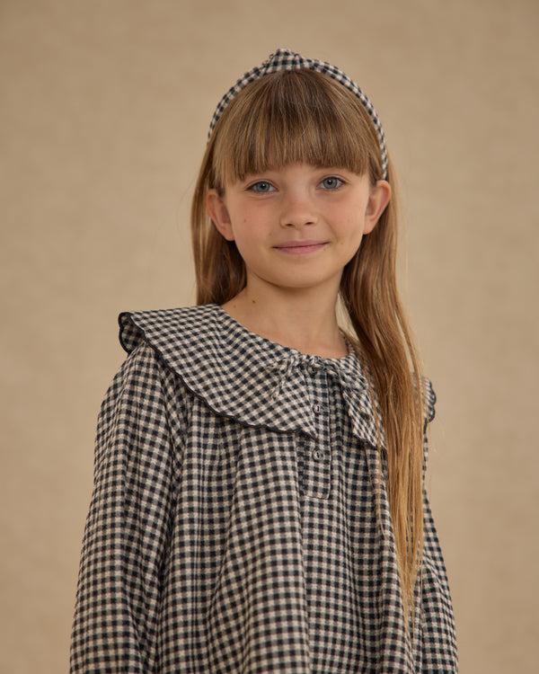 Rylee Cru Knotted Headband Black Gingham