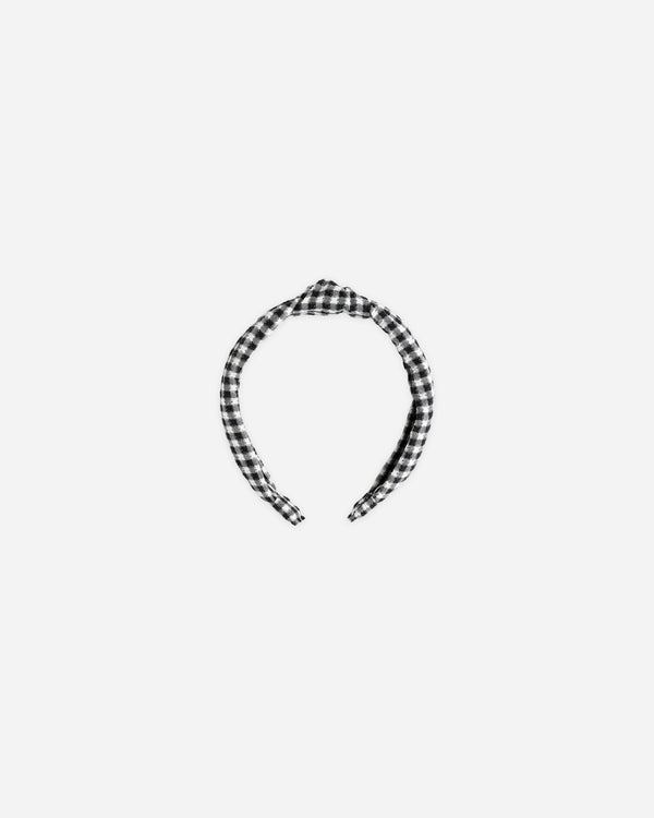 rylee cru Knotted Headband Black Gingham