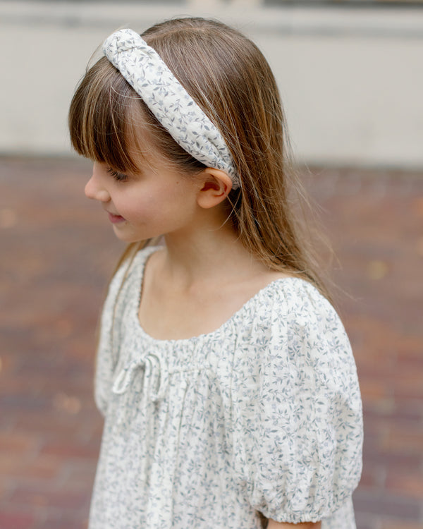 Rylee Cru Knotted Headband Blue Vines