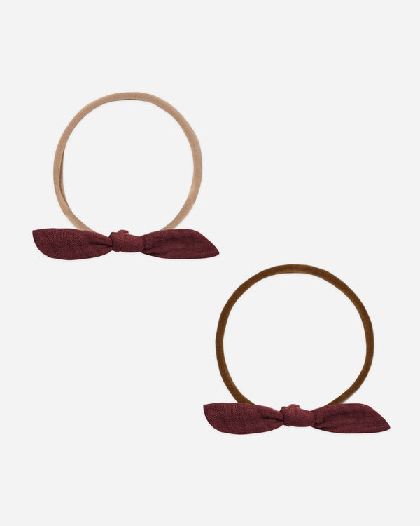 rylee cru Little Knot Headband Burgundy