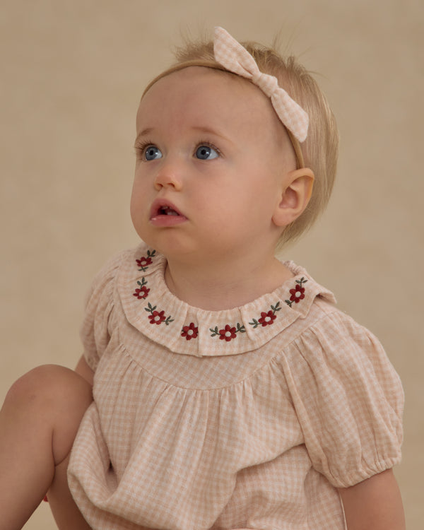 Rylee Cru Little Knot Headband Petal Gingham
