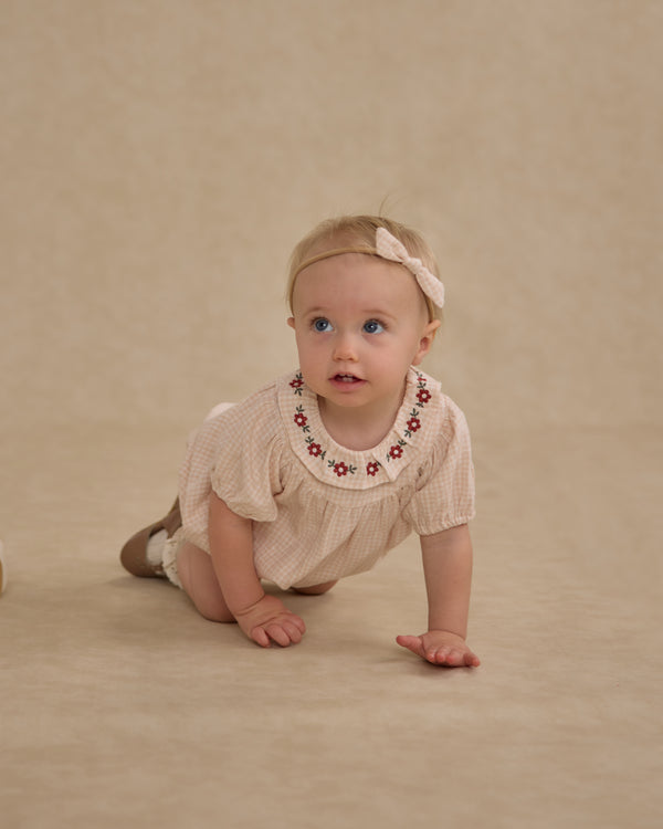 Rylee Cru Little Knot Headband Petal Gingham