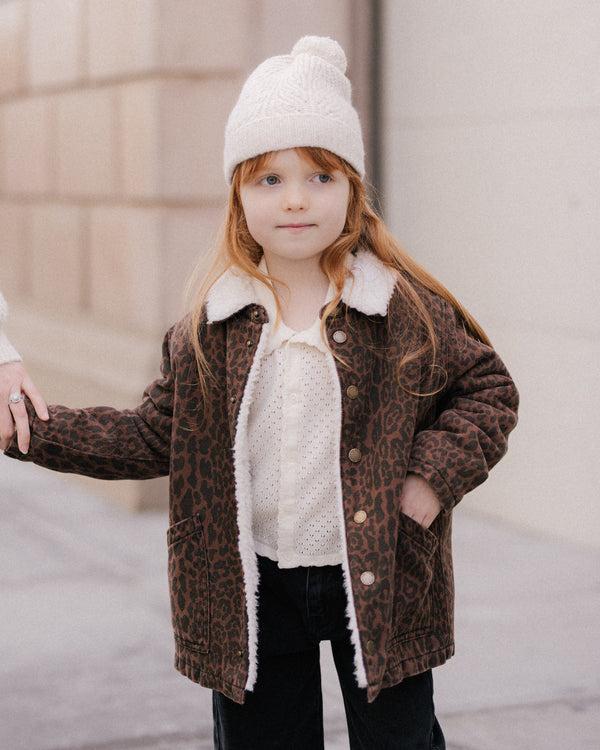 Rylee Cru Long Chore Coat Leopard