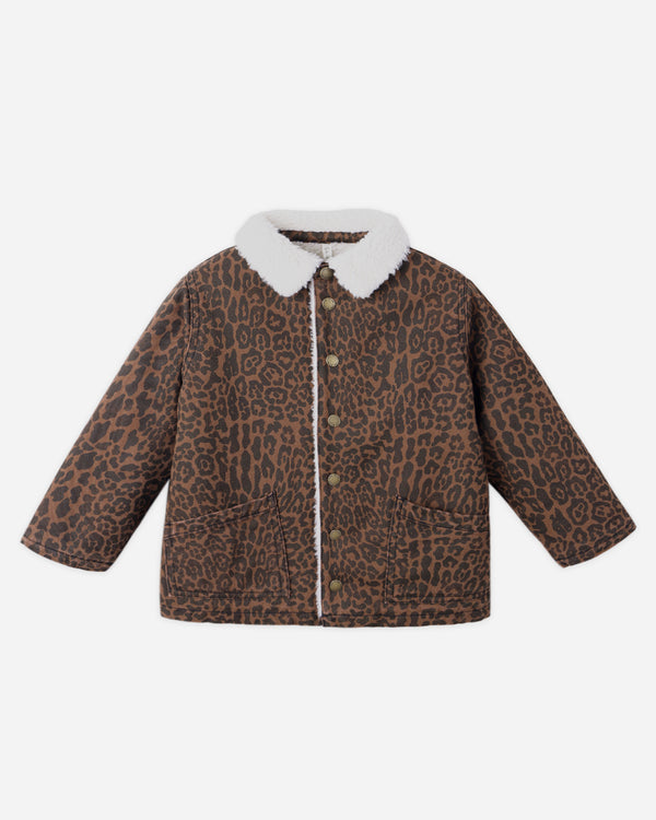 rylee cru Long Chore Coat Leopard