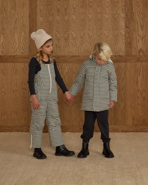 Rylee Cru Long Down Puffer Jacket Green Diamond