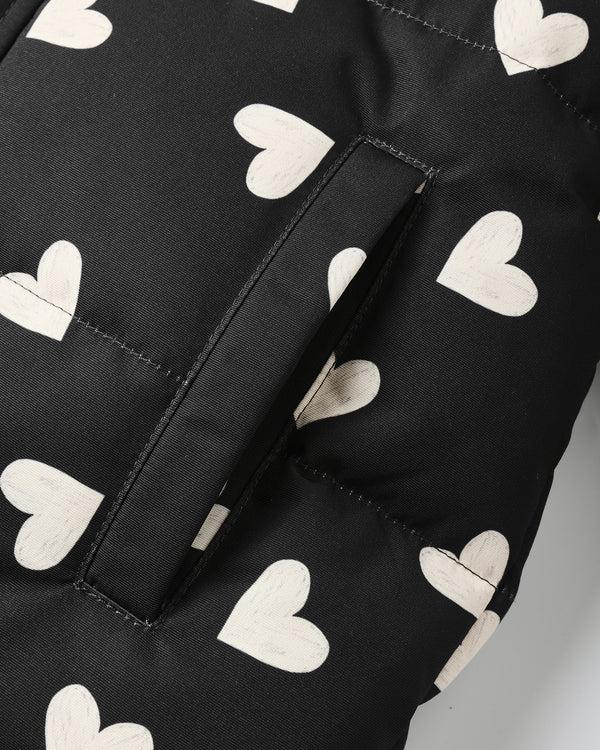 Rylee Cru Long Down Puffer Jacket Hearts