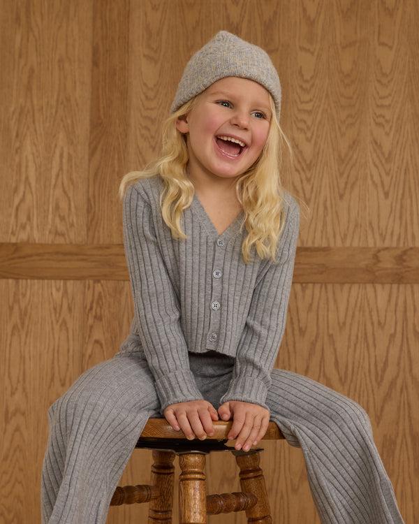 Rylee Cru Long Sleeve Knit Button Top Dusty Blue