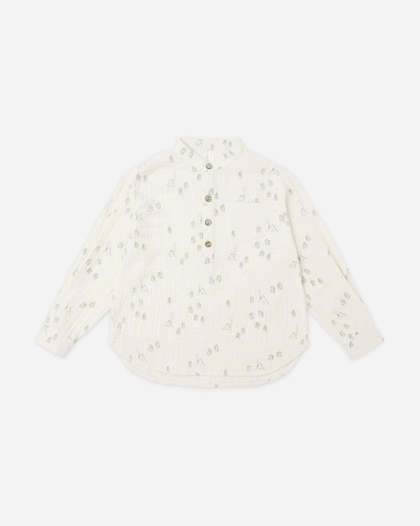 rylee cru Long Sleeve Mason Shirt Woods