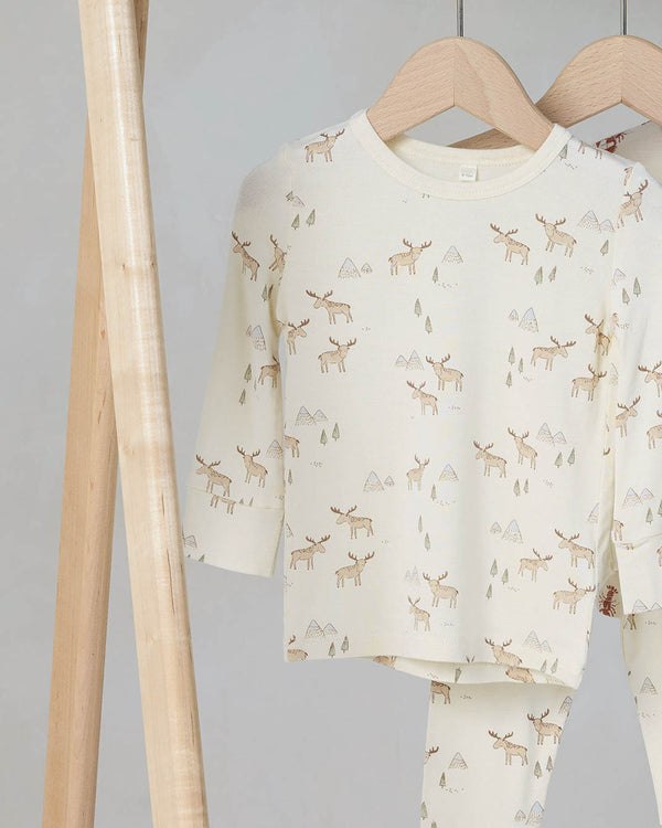 Rylee Cru Long Sleeve Pajamas Moose