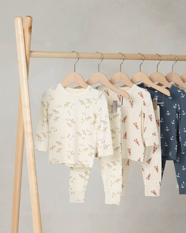 Rylee Cru Long Sleeve Pajamas Moose