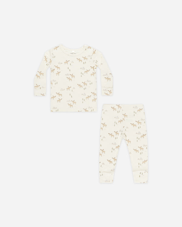 rylee cru Long Sleeve Pajamas Moose