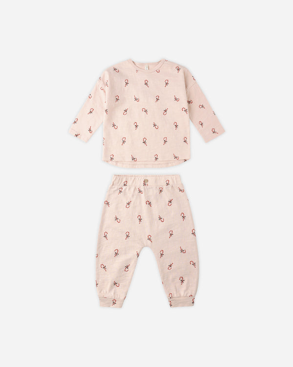 rylee cru Long Sleeve Tee + Pant Set Candy Canes
