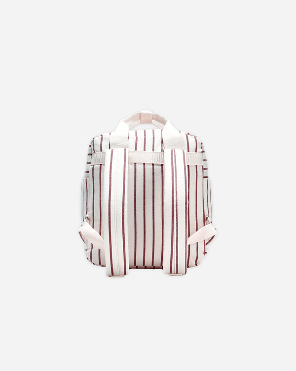 Rylee Cru Mini Backpack Burgundy Pinstripe