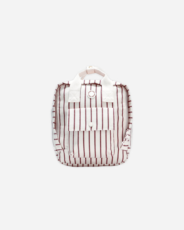 rylee cru Mini Backpack Burgundy Pinstripe