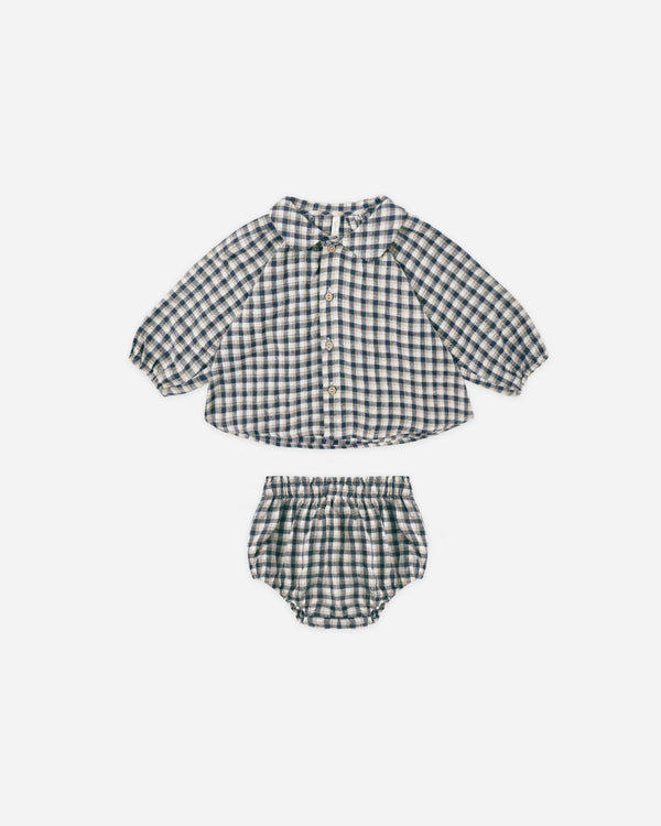rylee cru Nellie Set Navy Check