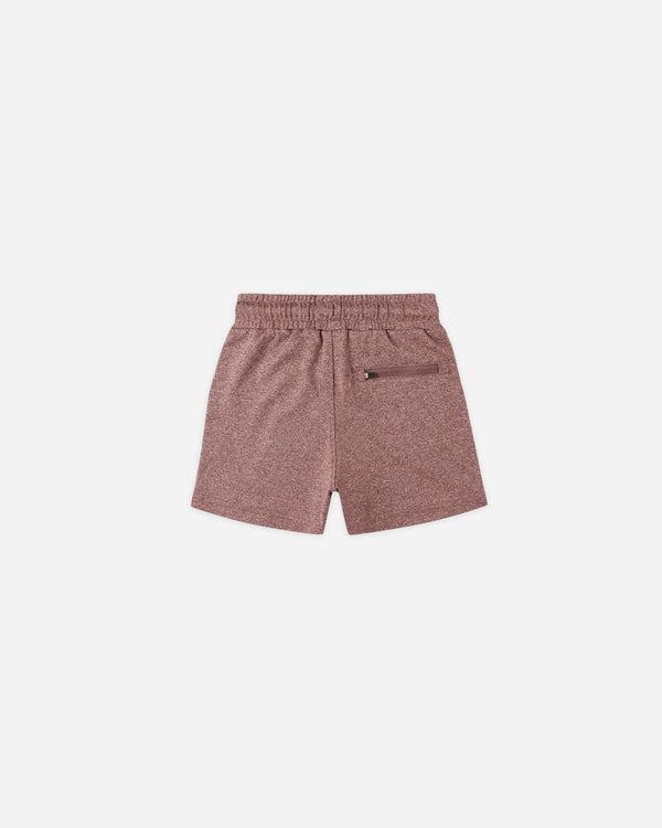 Rylee Cru Oceanside Tech Short Heathered Burgundy