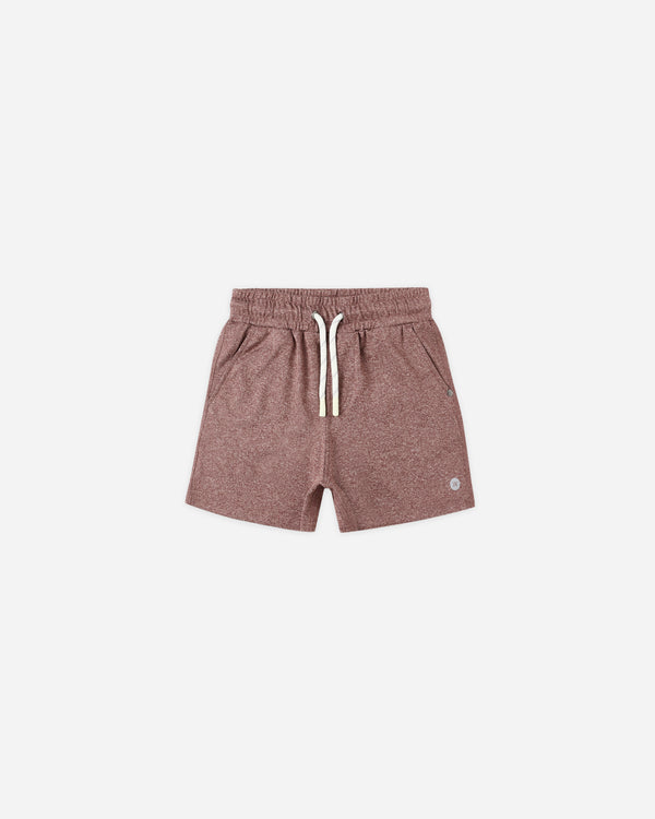 rylee cru Oceanside Tech Short Heathered Burgundy
