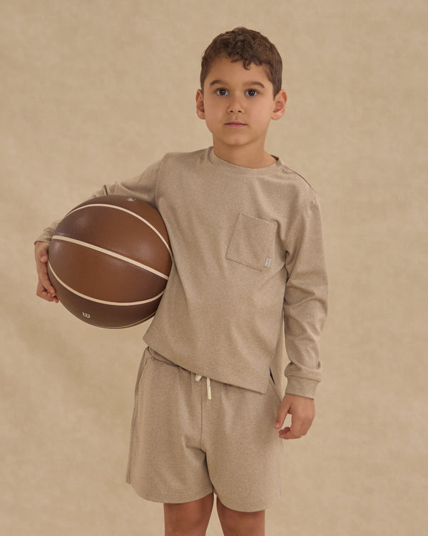 Rylee Cru Oceanside Tech Short Heathered Stone