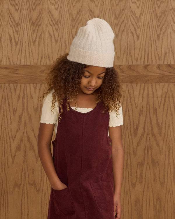 Rylee Cru Odette Overall Dress Burgundy