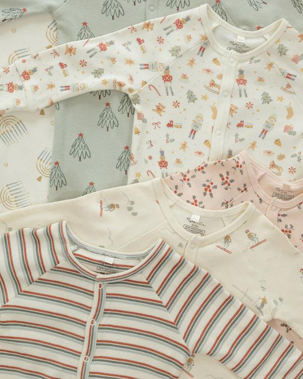 Rylee Cru Organic Long John Pajamas Festive