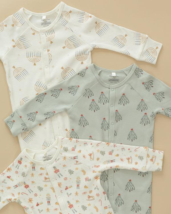 Rylee Cru Organic Long John Pajamas Hanukkah