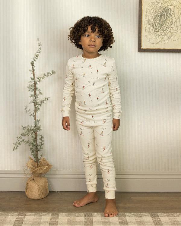 Rylee Cru Organic Long Sleeve Pajama Set Skiers