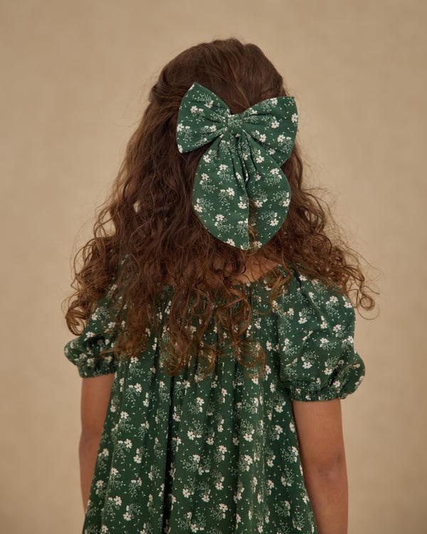 Rylee Cru Oversized Bow Green Ditsy