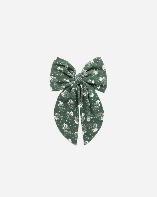 rylee cru Oversized Bow Green Ditsy
