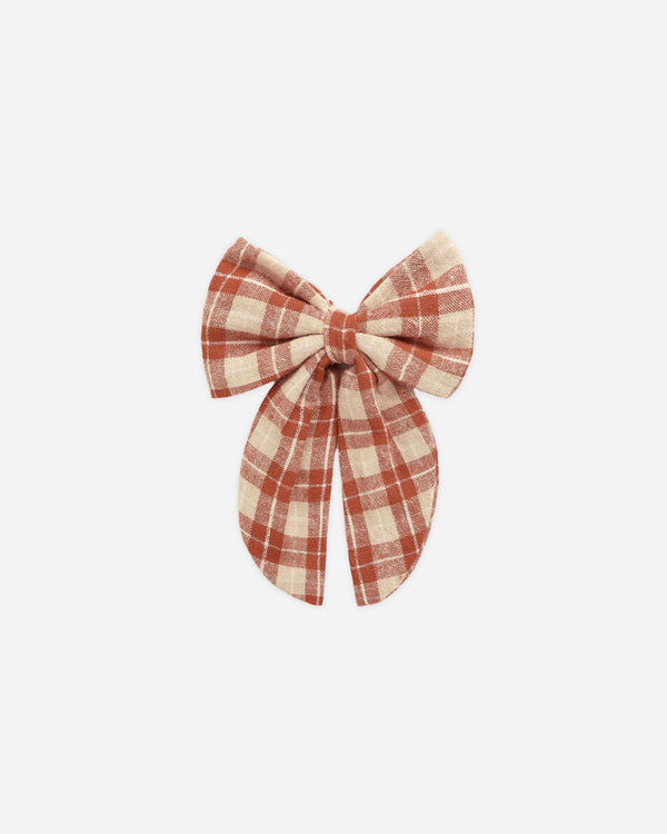 rylee cru Oversized Bow Red Plaid
