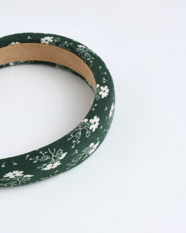 Rylee Cru Padded Headband Green Ditsy