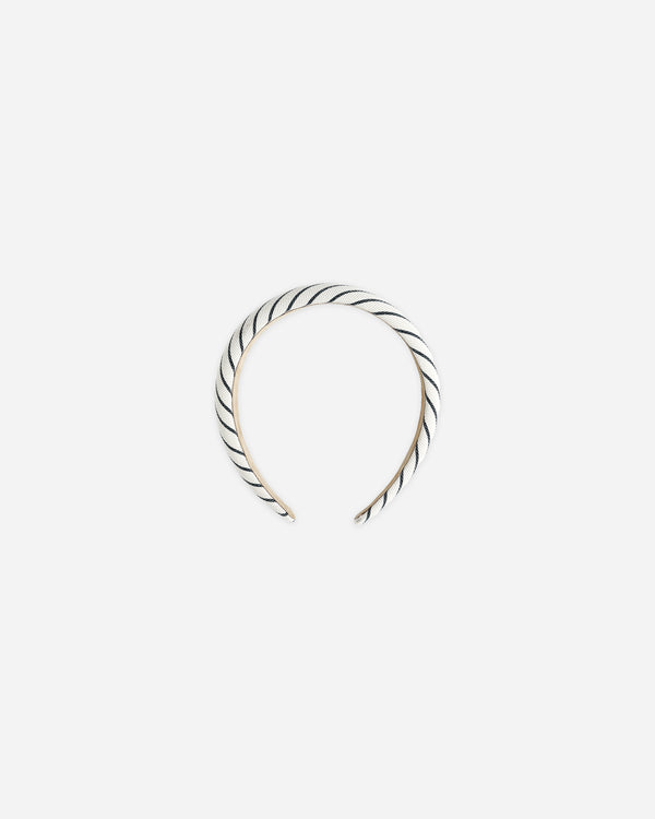 rylee cru Padded Headband Navy Pinstripe