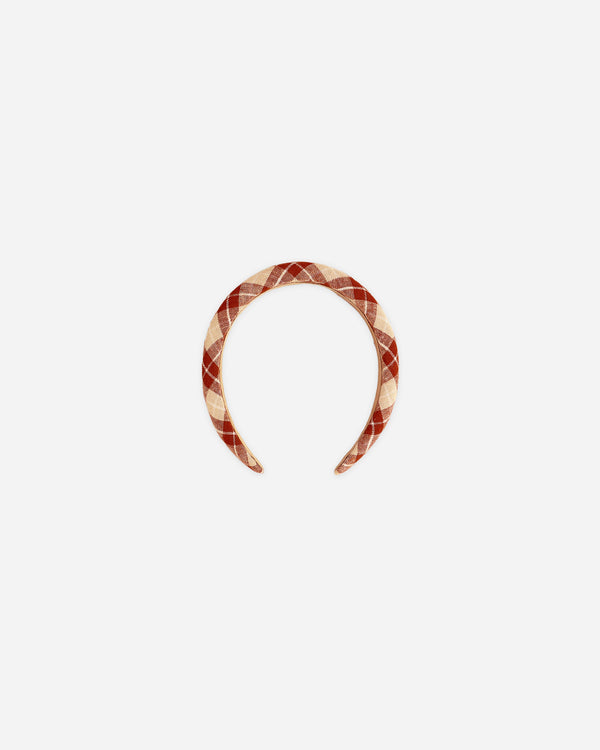 rylee cru Padded Headband Red Plaid