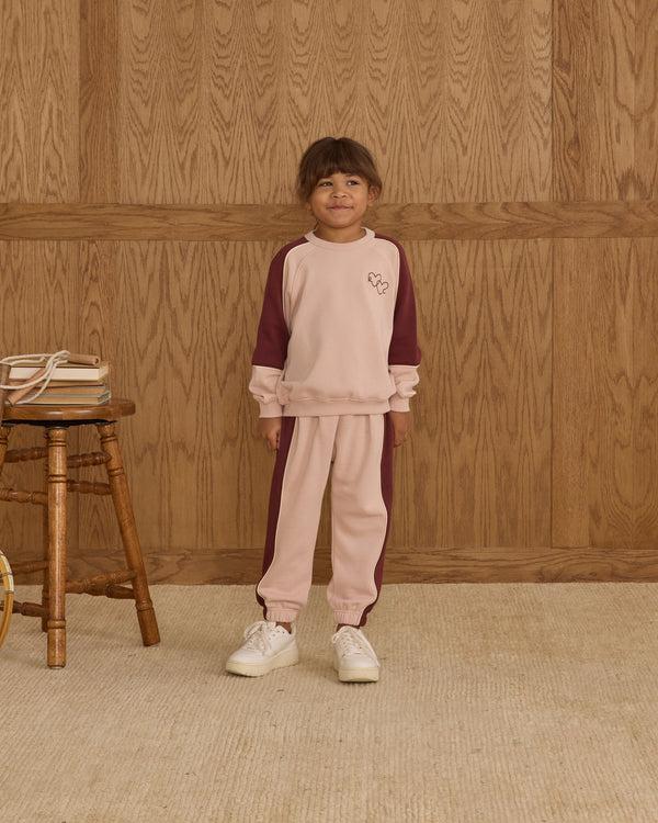 Rylee Cru Paneled Sweatshirt Blush