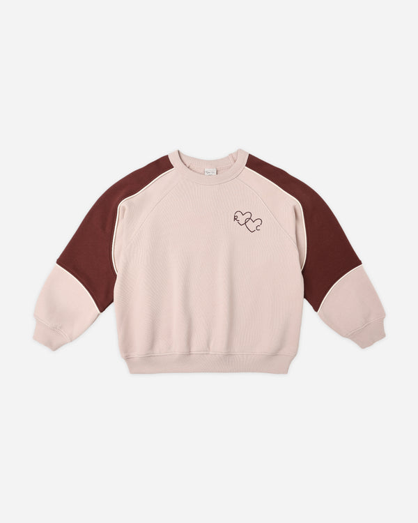 rylee cru Paneled Sweatshirt Blush