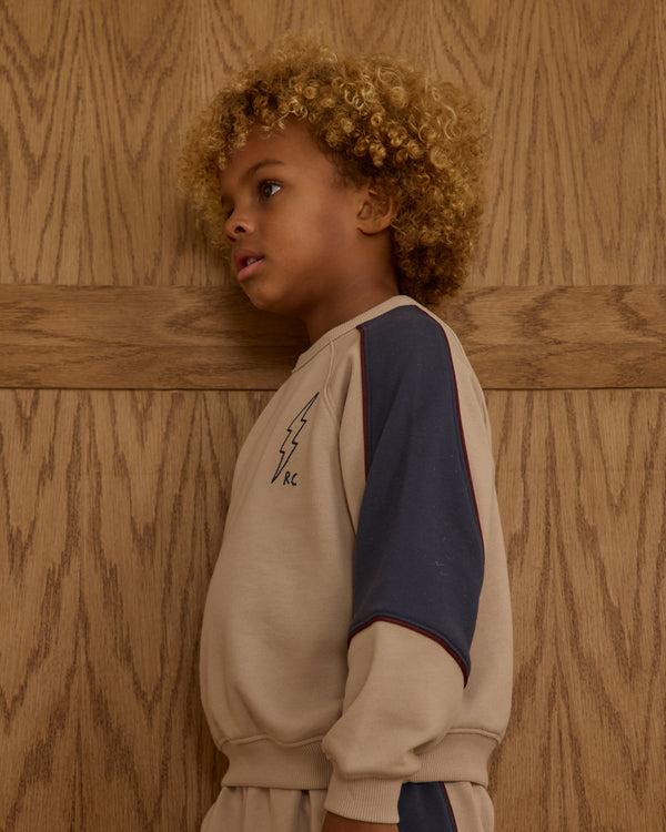 Rylee Cru Paneled Sweatshirt Stone