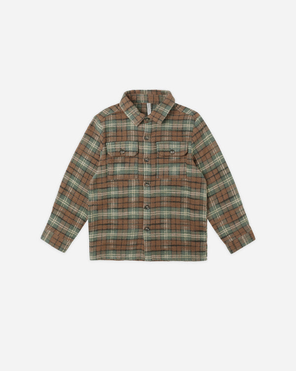 rylee cru Pocketed Flannel Shirt Holiday Plaid