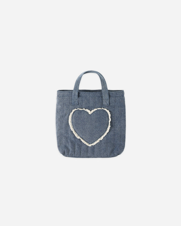 rylee cru Quilted Tote Bag Indigo Denim