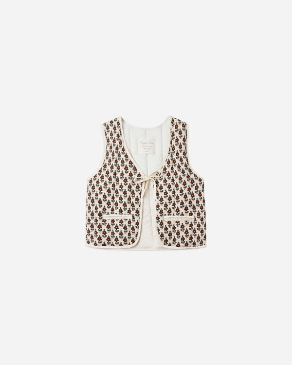 rylee cru Quilted Vest Harvest Floral
