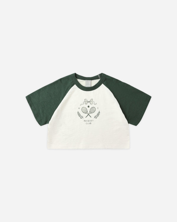 rylee cru Raglan Crop Tee Racquet Club