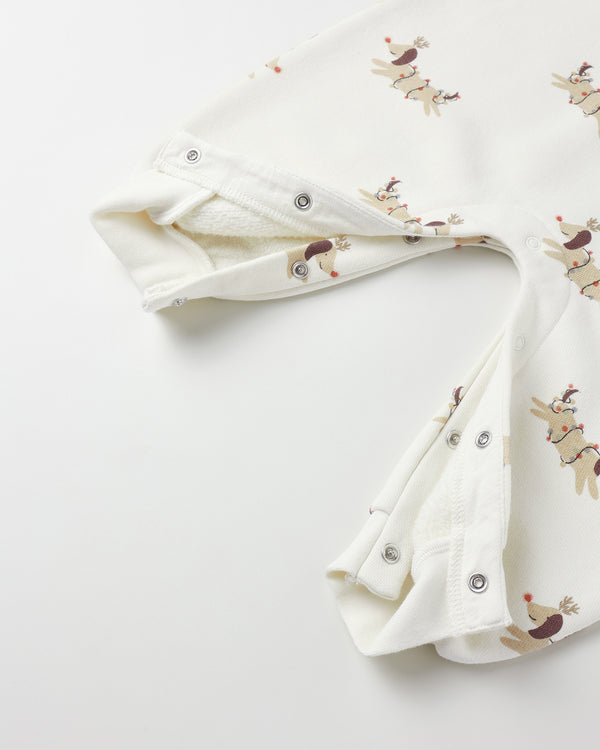 Rylee Cru Raglan Jumpsuit Christmas Dogs