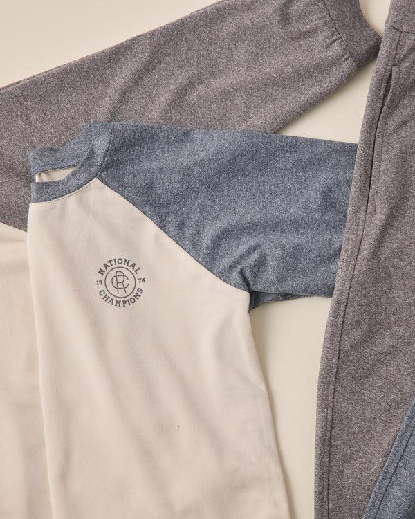 Rylee Cru Raglan Tee Heathered Navy