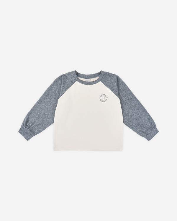 rylee cru Raglan Tee Heathered Navy