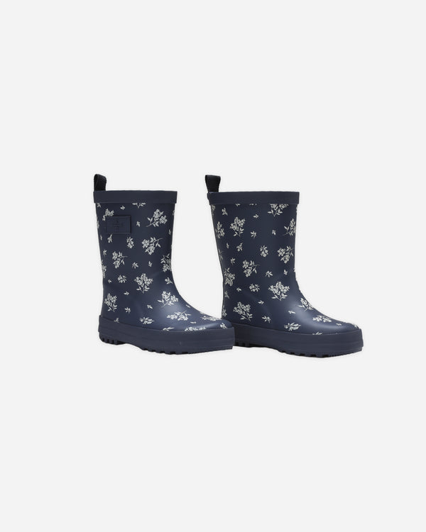 rylee cru Rainboot Blue Floral