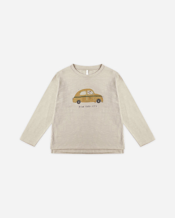 rylee cru Raw Edge Long Sleeve Tee Taxi