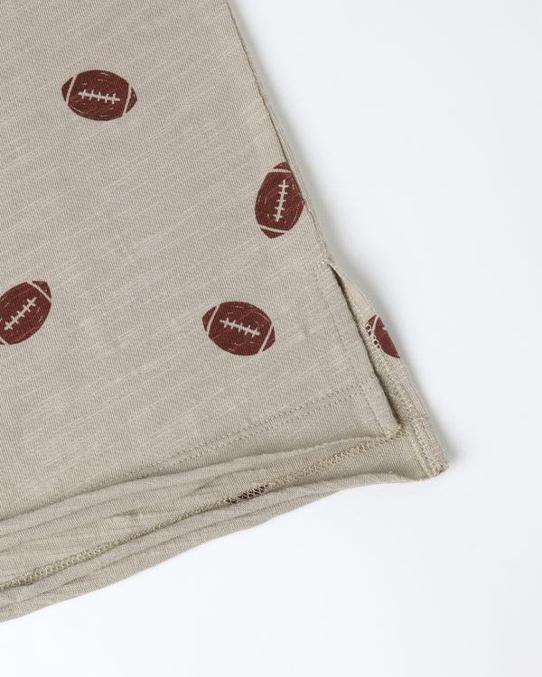 Rylee Cru Raw Edge Tee Footballs