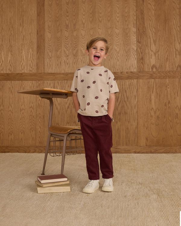 Rylee Cru Raw Edge Tee Footballs