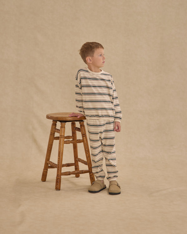 Rylee Cru Relaxed Set Retro Stripe